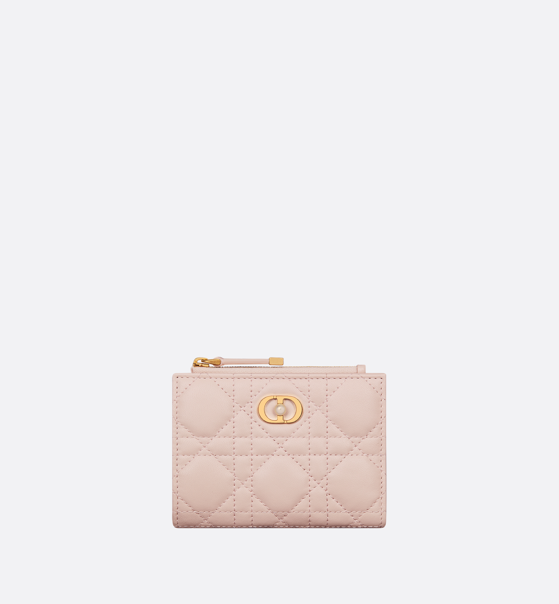 Dior Jolie Dahlia Wallet Powder Pink Cannage Lambskin | DIOR