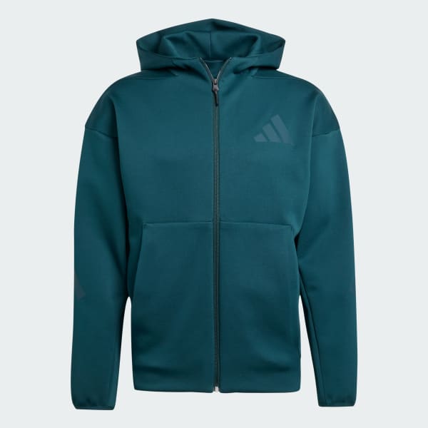 adidas Z.N.E. Full-Zip Hooded Track Jacket - Green | Free Shipping