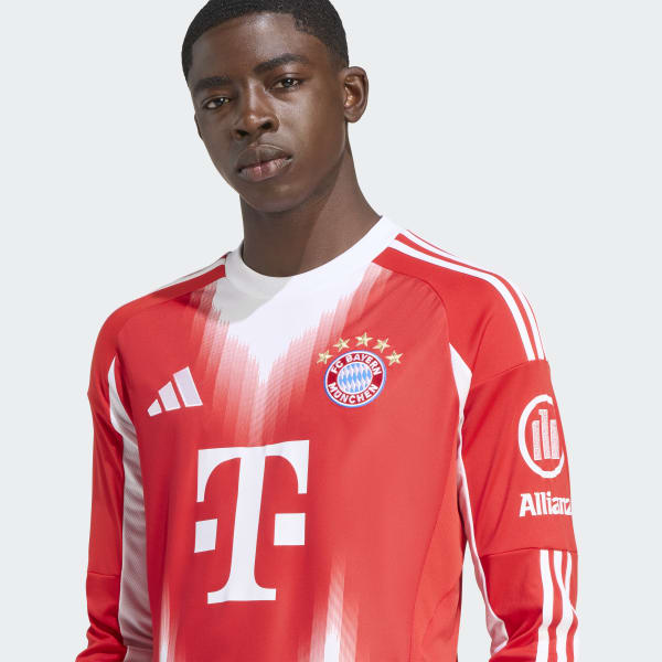 adidas FC Bayern 25/26 Long Sleeve Home Jersey - Red | Free