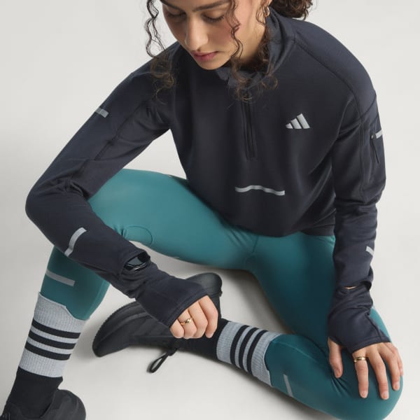 adidas Adi365 Running CLIMAWARM+ Half-Zip - Black | Free Shipping