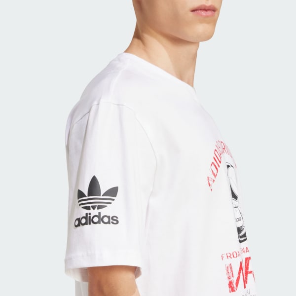 adidas 90s Soccer Graphic Tee - White | Free Shipping with adiClub