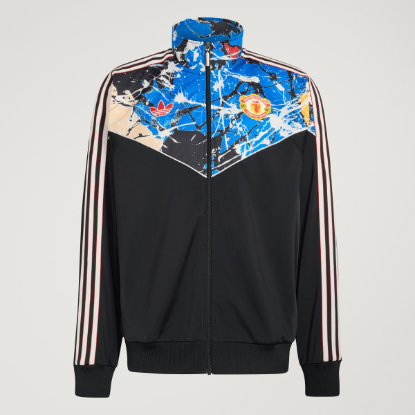 adidas Manchester United Stone Roses Track Top - Black | Free