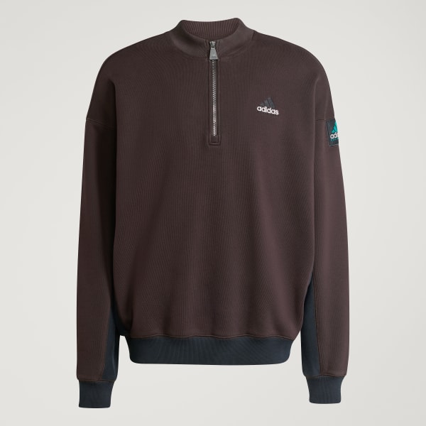 adidas Equipment Blocked Half-Zipper - Brown | Free Shipping with
