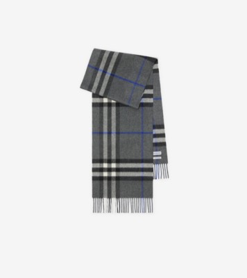 Check Cashmere Scarf in Marlborough grey | Burberry® Official