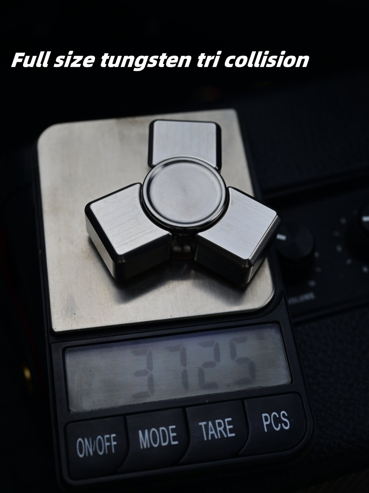 Tungsten Full-size tri collision fidget spinner | KINETICS ASIA
