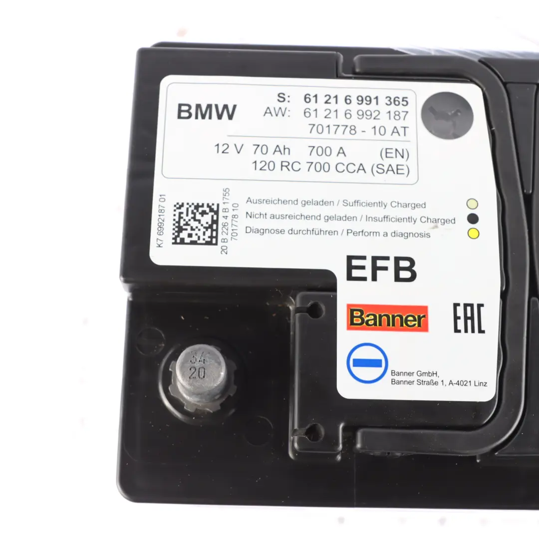 BMW Banner EFB Start Stop Accumulator Battery 70Ah 700A 12V