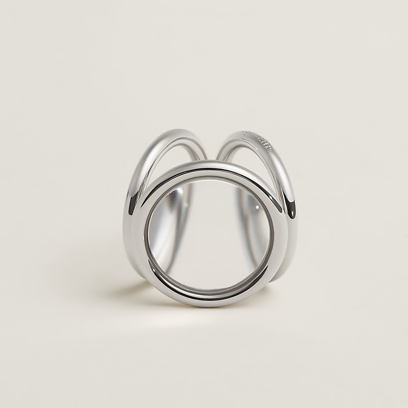 スカーフリング 《トリオ・ルーペ》 - グレー | Hermès - エルメス