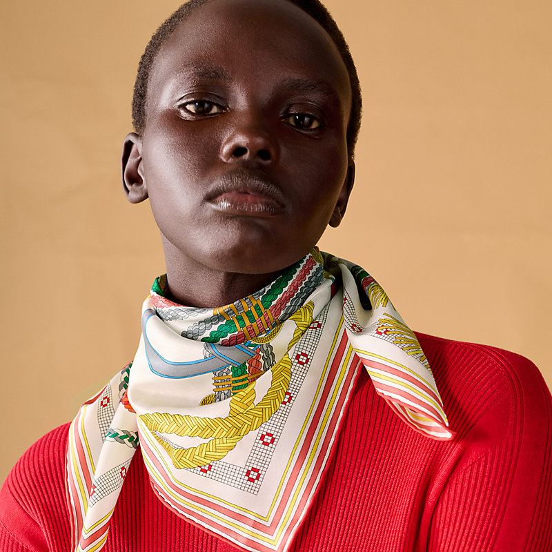 Tout en Tresse scarf 70 - Purple | Hermès USA