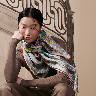 マルチカラー - レディス, スカーフ、ショール＆マフラー, カシミア