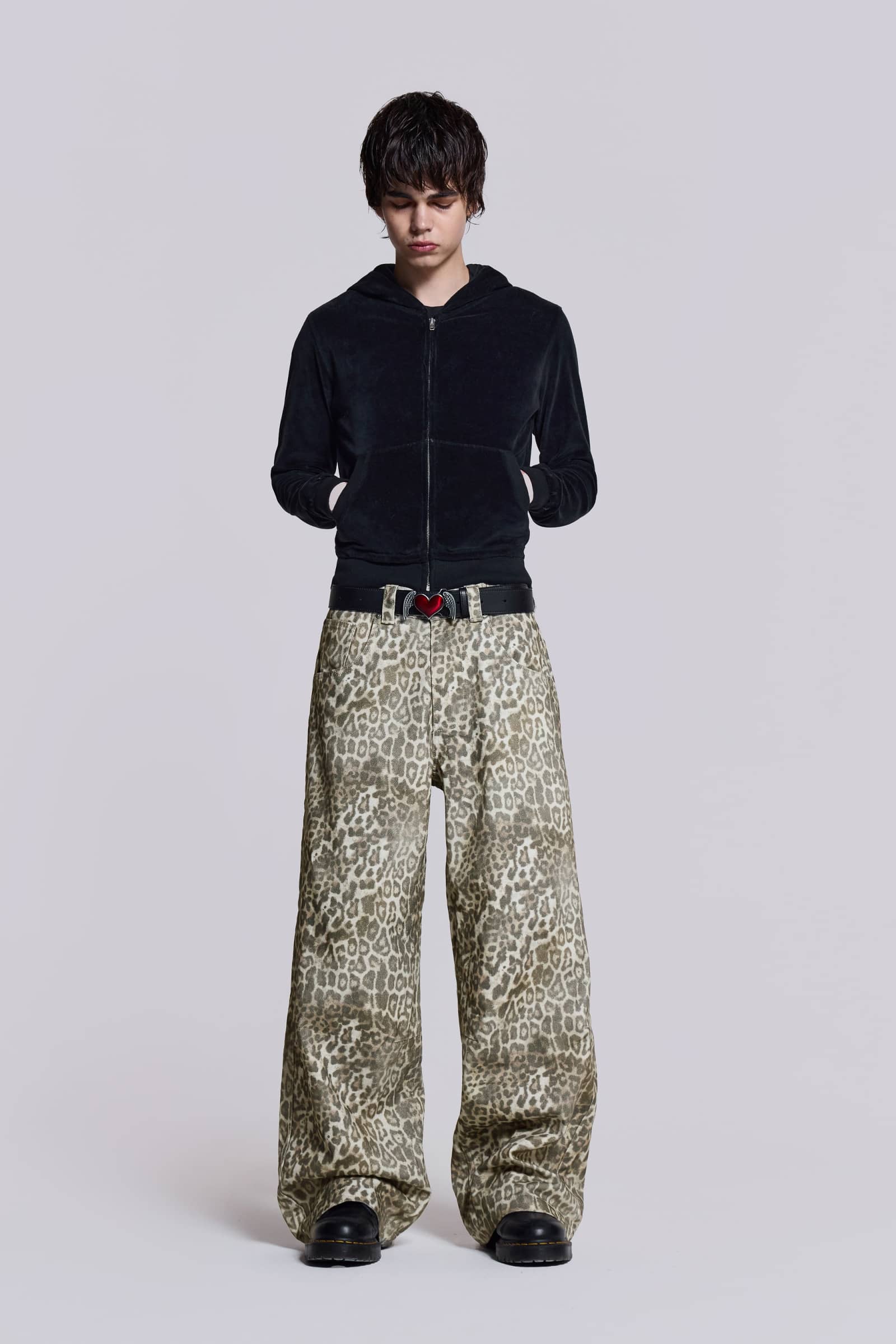 Shop Leopard Fade Colossus Jeans | Jaded London | Clothing