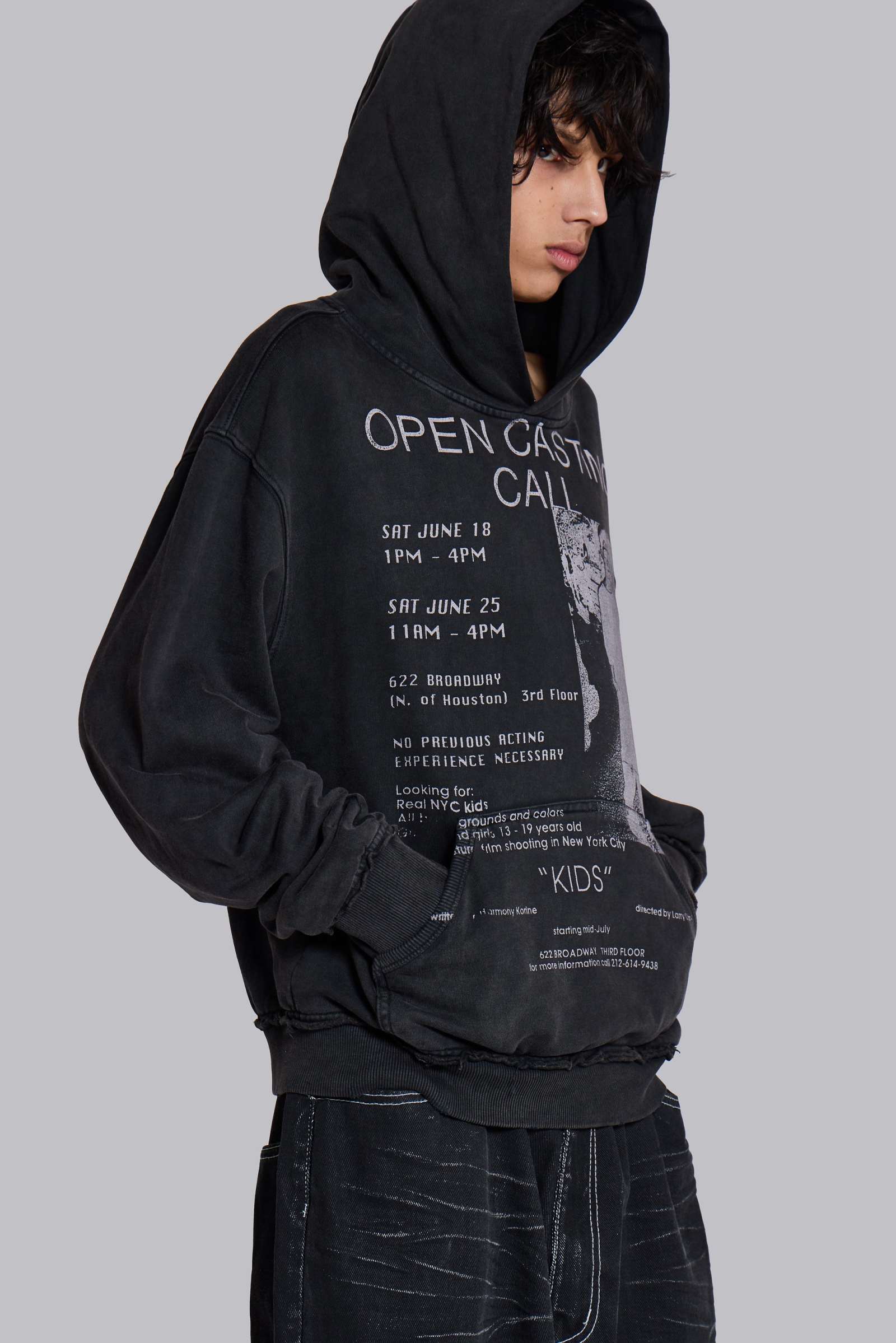 Open Casting Black Hoodie | Jaded London | Clothing