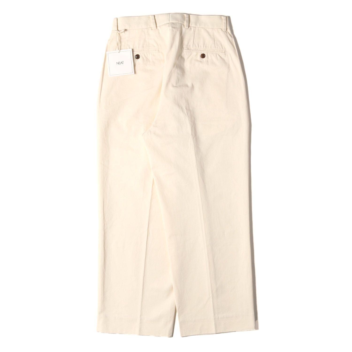 NEAT ニート パンツ アイボリー サイズ:44 | 24SS ツータック チノ