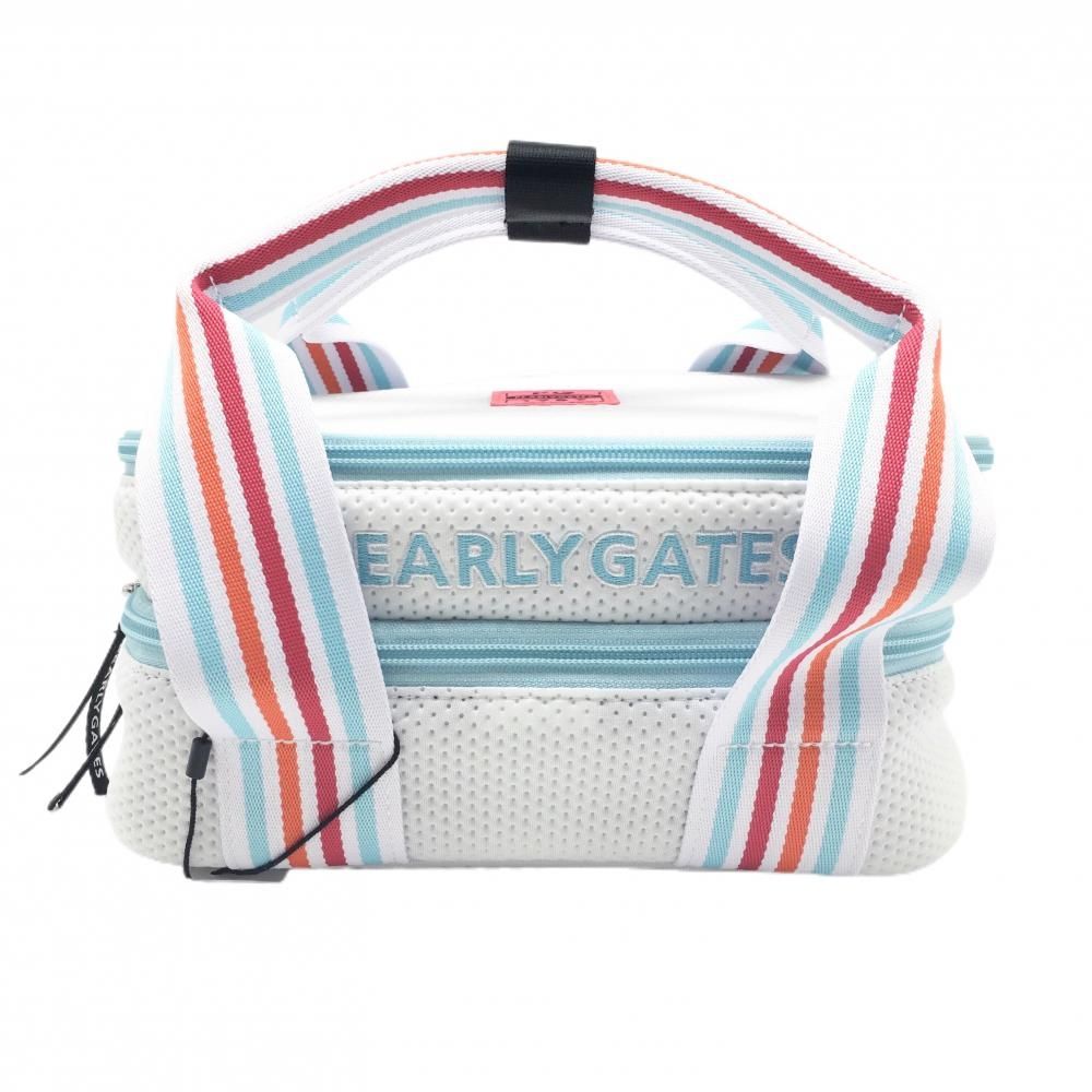 新品】パーリーゲイツ 保冷カートバッグ 白×ライトブルー 二層式