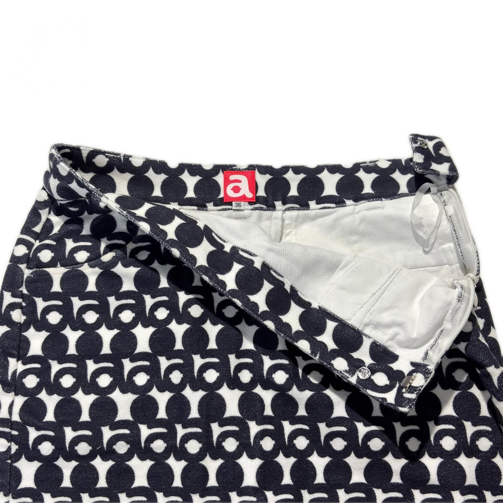 中古 レディース アルチビオ archivio スカート 36(S) 紺×白 微起毛