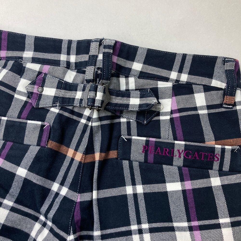 PEARLY GATES チェック柄パンツ ネイビー PEARLY GATES チェック柄