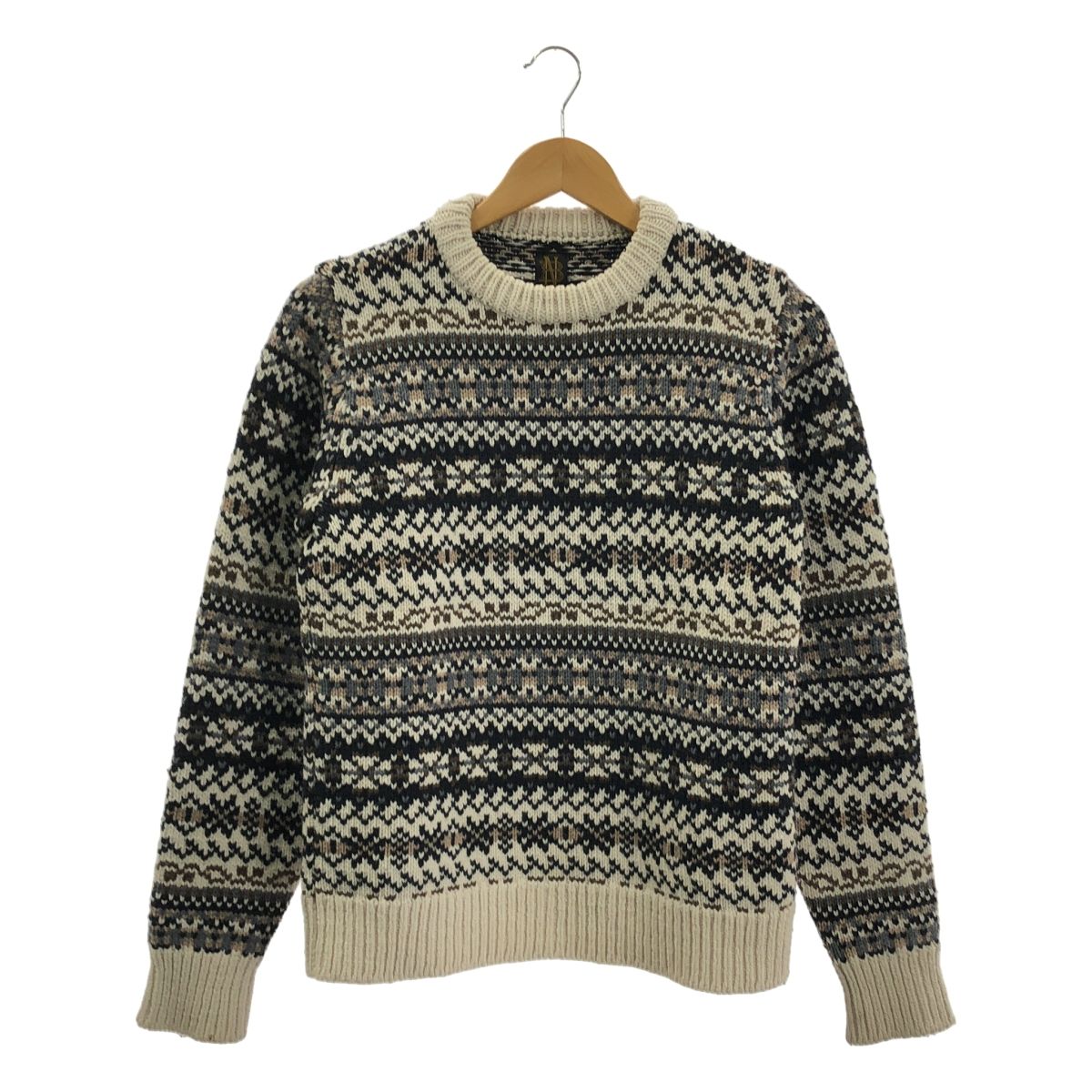 BATONER / バトナー | フェアアイル クルーネック ニット | 1 | マルチ