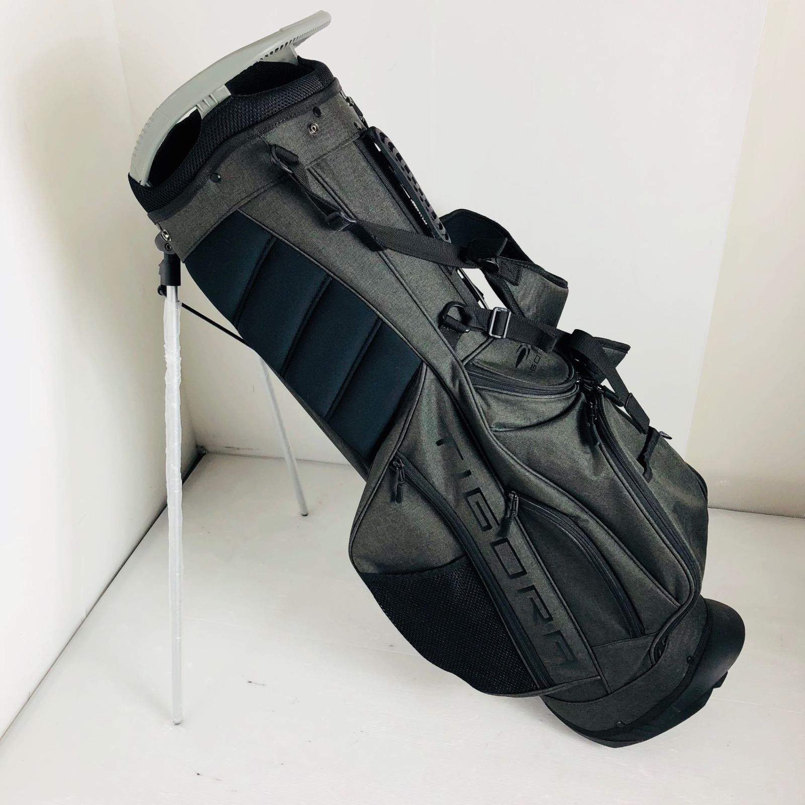 TIGORA ティゴラ スタンド式 グレー キャディバッグ ゴルフバッグ