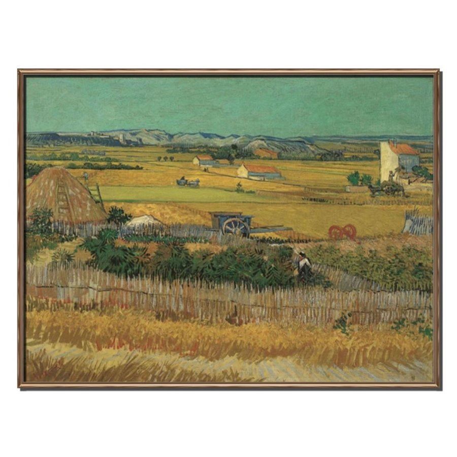 ◇ゴッホ◇ラ・クローの収穫風景◇肉筆◇油彩◇鑑定書 F6