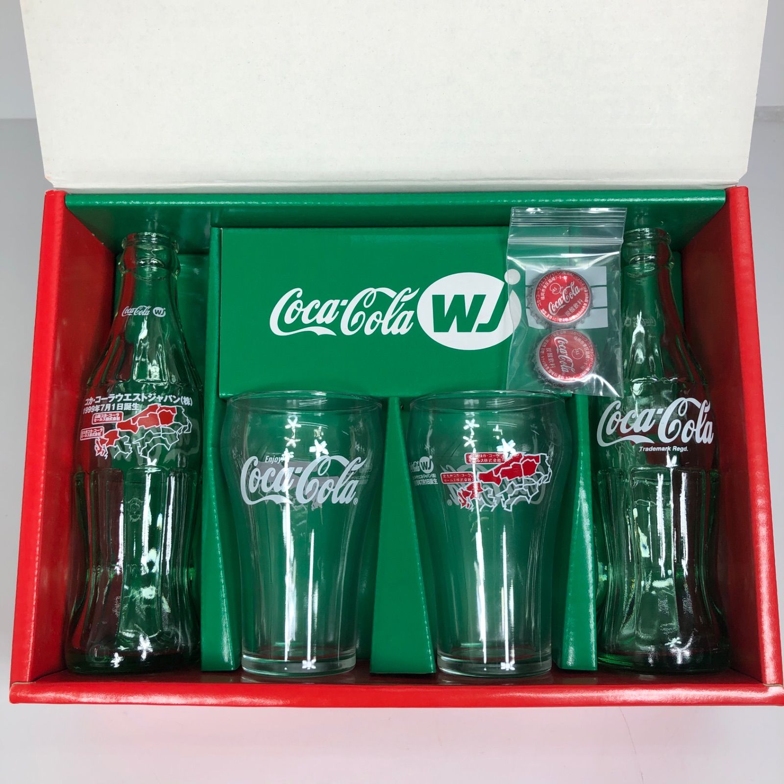 コカ・コーラ ガラス製ボトル型装飾品 10本セット PEPSIレトロケース付