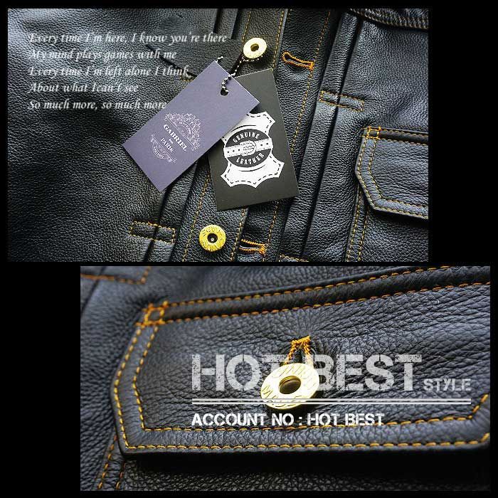 18万□Gabriel-最上級カウハイド ファーストタイプ Gジャン ライダース