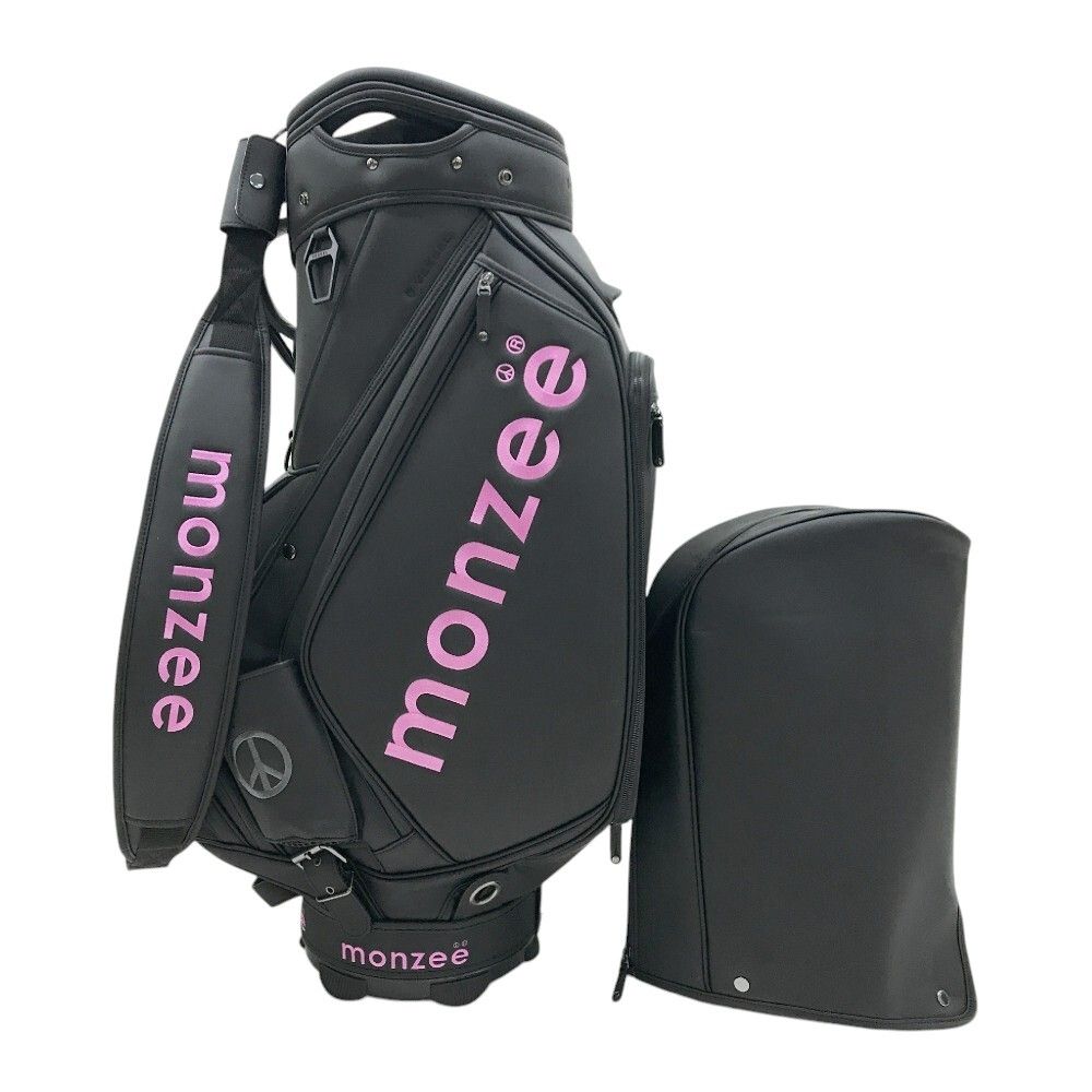 monzee ブラック キャディバッグ Vessel monzee ゴルフバッグ 黒