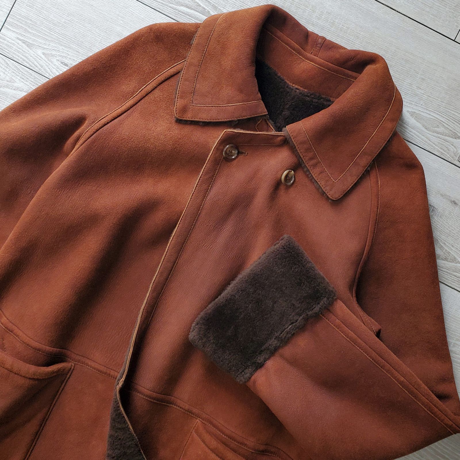 SALFRAサルフラ□美品 イタリア製 70s vintage 最高級 羊革×羊毛