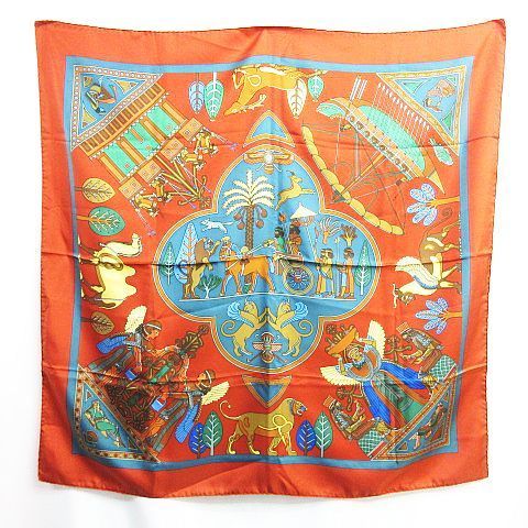 極美品 HERMES エルメス カレ90 スカーフ ペルシャの都市 PERSEPOLIS