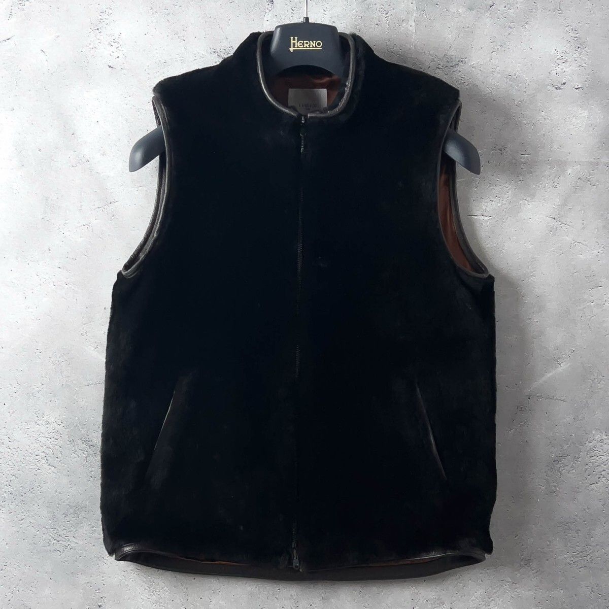 未使用級 EDIFICE エディフィス 最高級 シープスキン ムートン ベスト