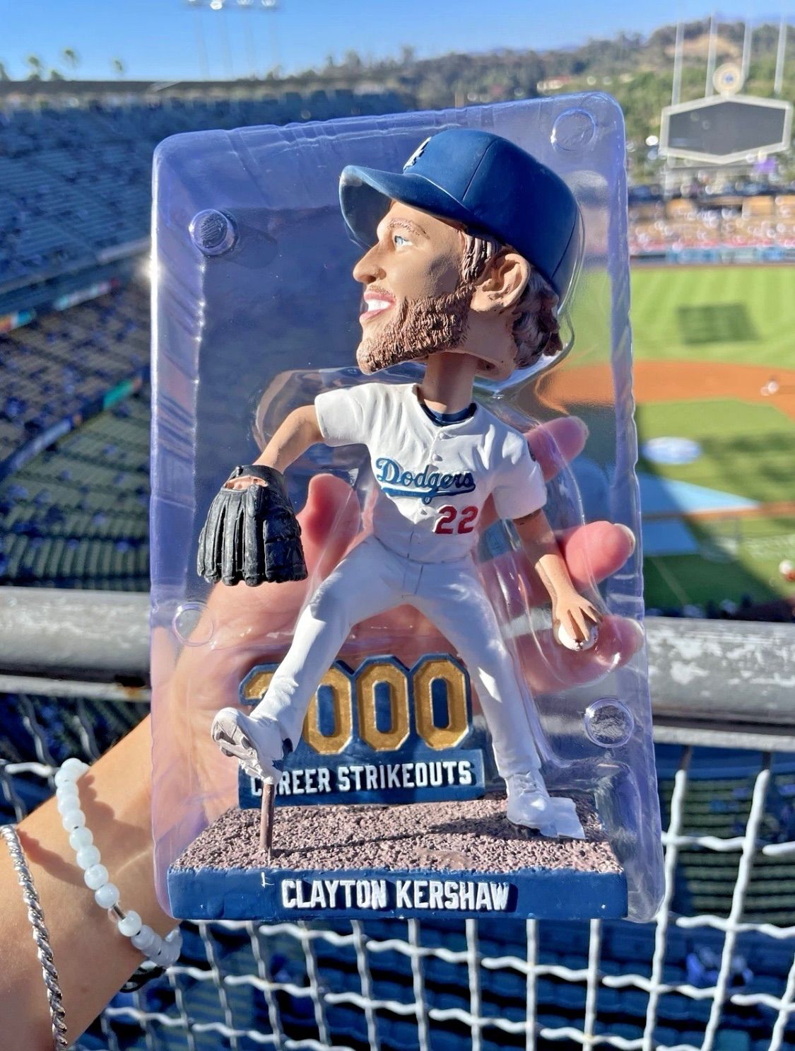 ドジャース記念品☆ボブルヘッド：GLAYTON KERSHAW☆3000奪三振