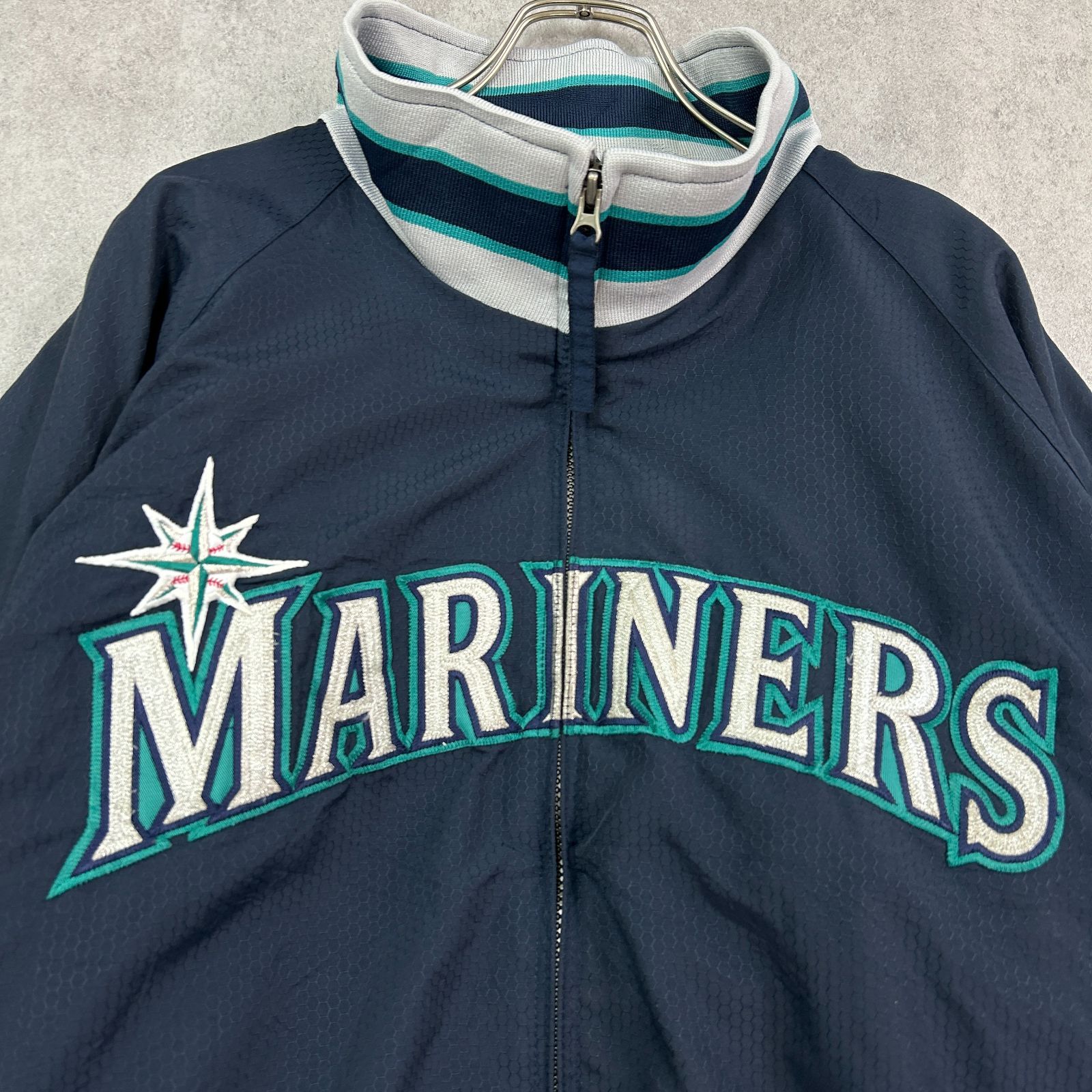 Majestic◇M/ナイロン/ネイビーMLB/Seattle Mariners/シアトル