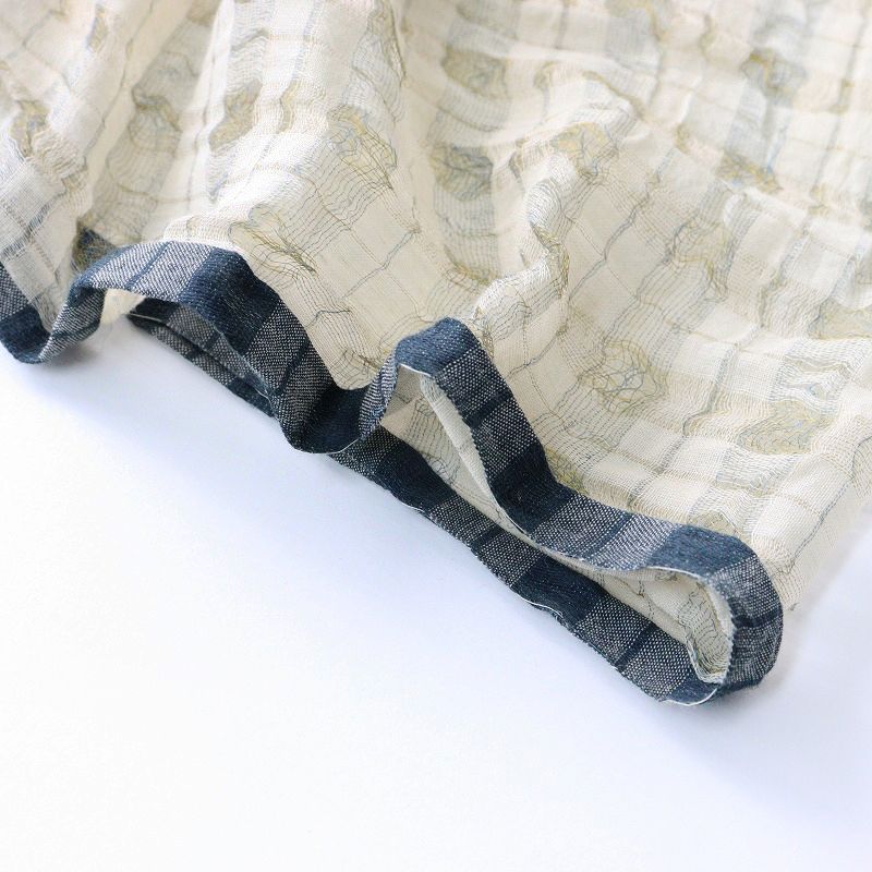 JURGEN オンライン LEHL ヨーガンレール 特大ストール 大判 チェック柄