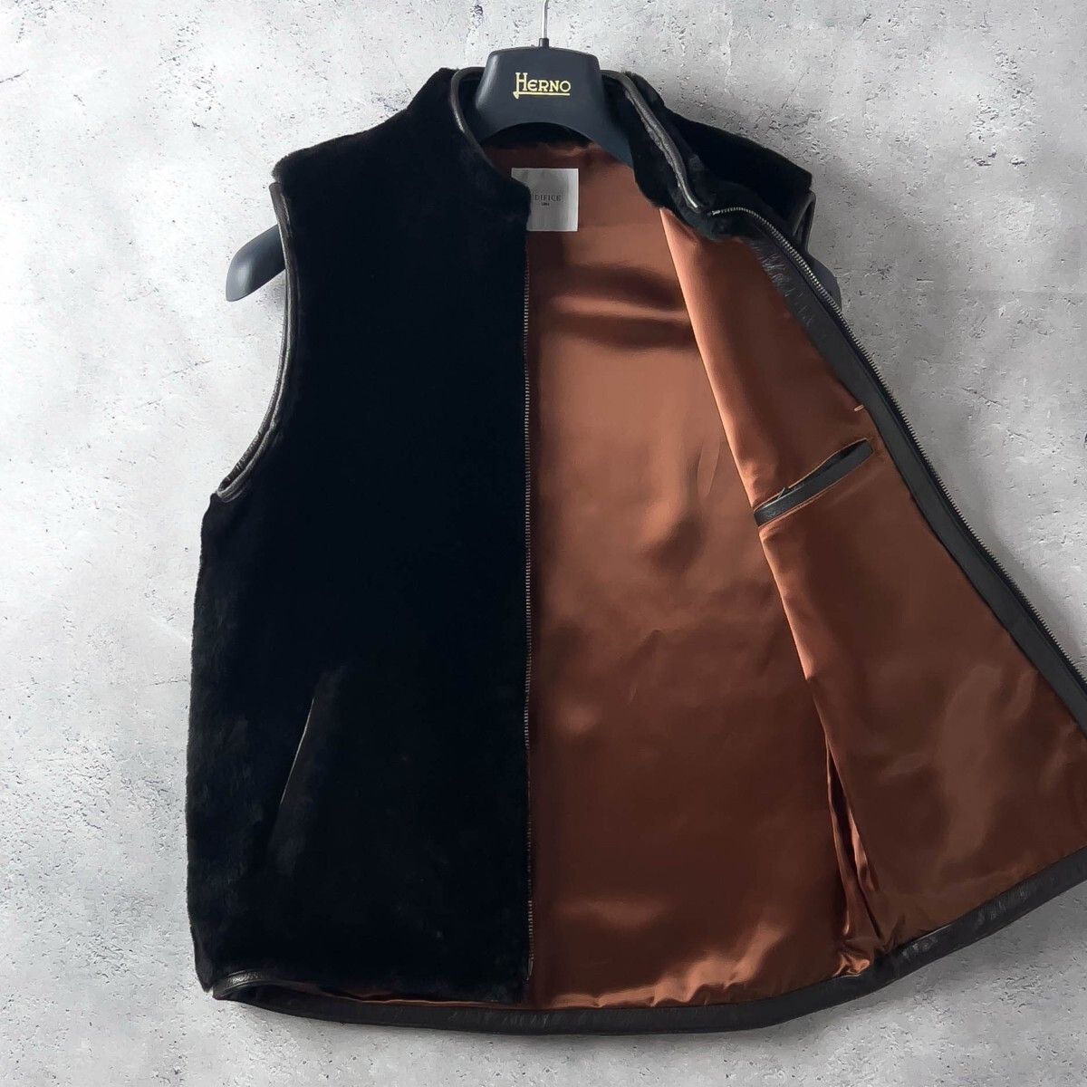 未使用級 EDIFICE エディフィス 最高級 シープスキン ムートン ベスト