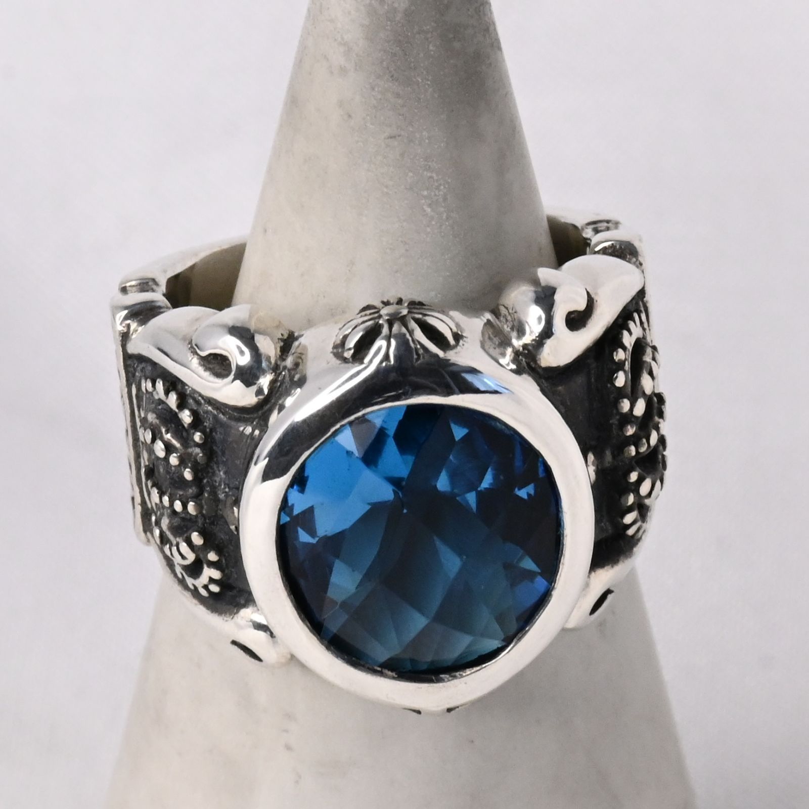 研磨済】 JUSTIN DAVIS ストーン クラウン リング 13号 ジャスティン