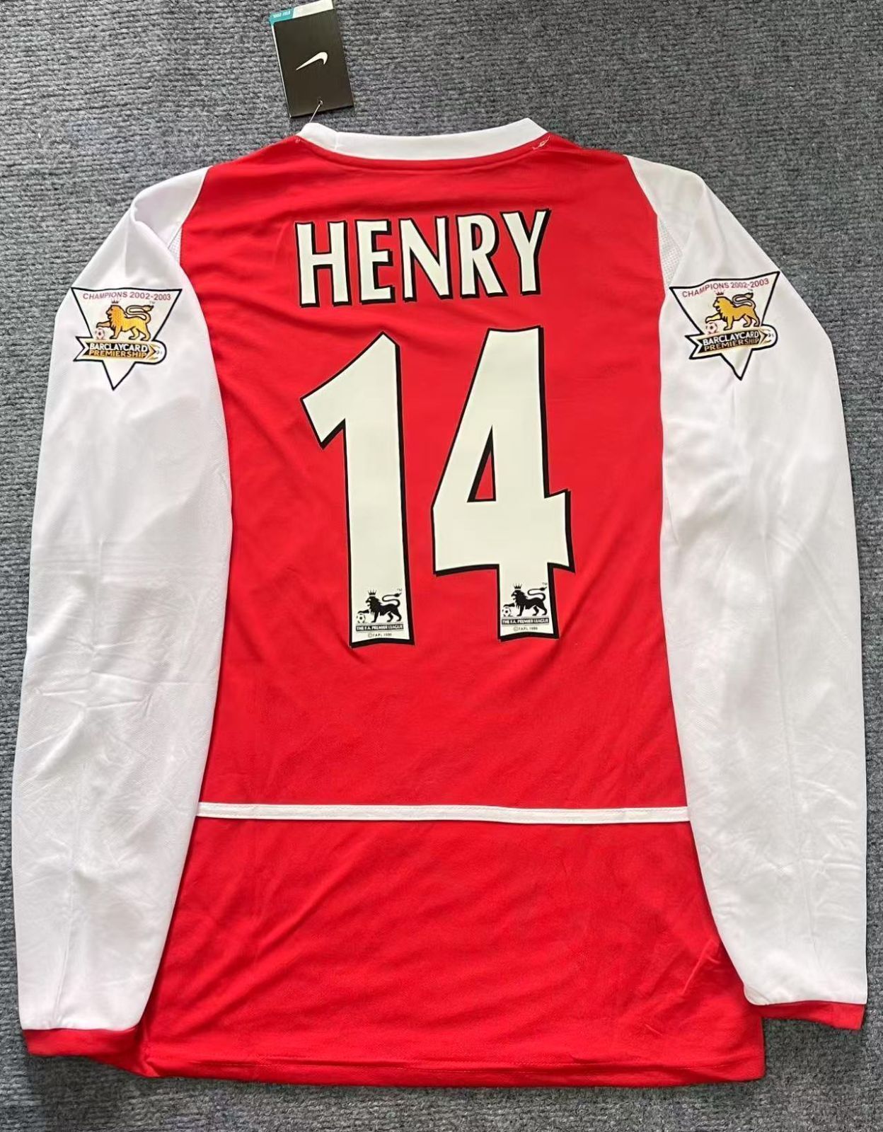 05-06 アーセナル ユニフォーム 14番 アンリ 長袖 Mサイズ アーセナル