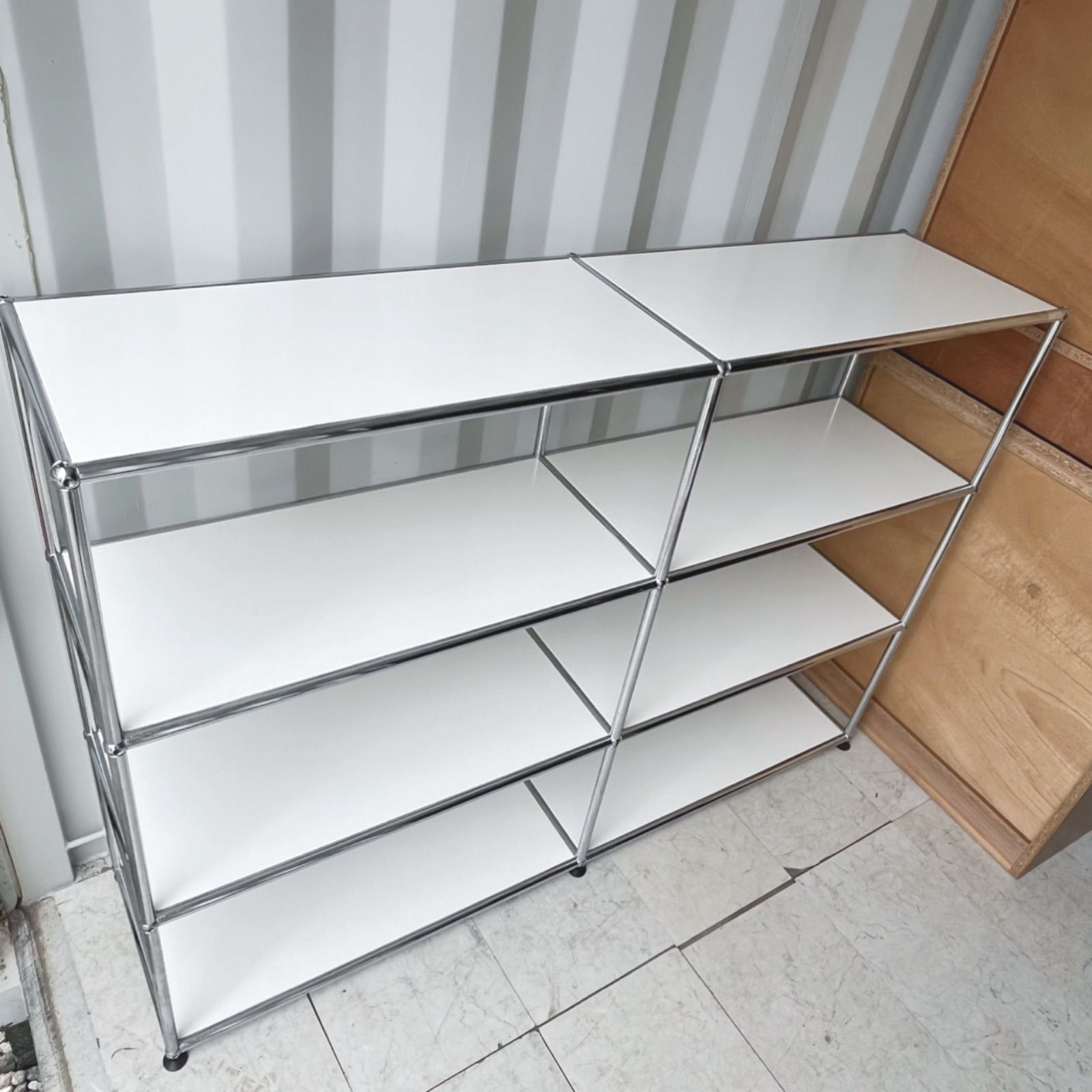 取付無料！USMハラー 2列3段 ピュアホワイトオープンシェルフ サイド