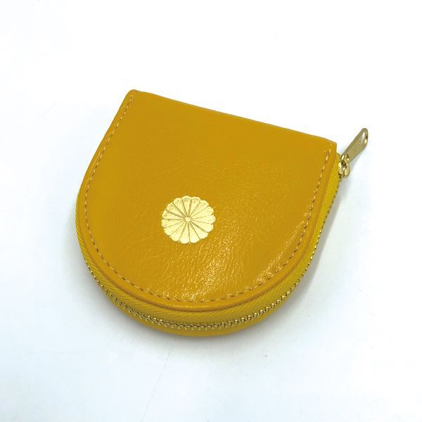 皇居販売 宮内庁限定 本革 小銭入れ コインケース 菊の御紋入り 未使用