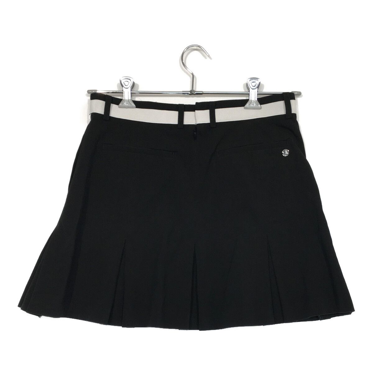 ランバンスポール ゴルフ フロントプリーツスカート 黒 ランバン