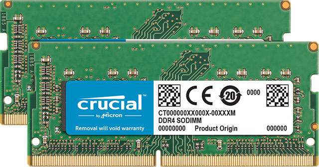 Crucial 32GB Kit (16GBx2) DDR4-2400 SODIMM for Mac | CT2K16G4S24AM