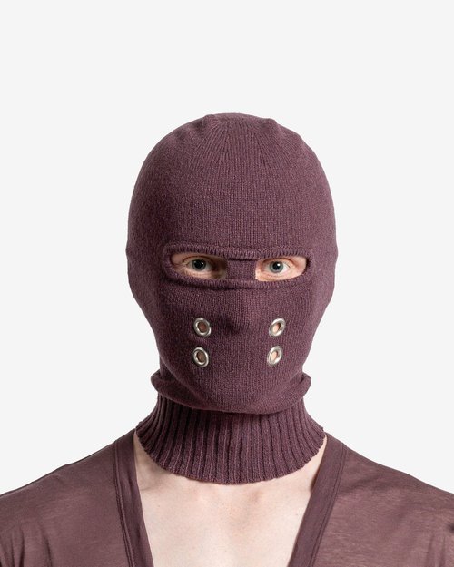 Rick Owens Gimp Balaclava 'Pearl' - RU02C7480-WSBR-08 | Solesense