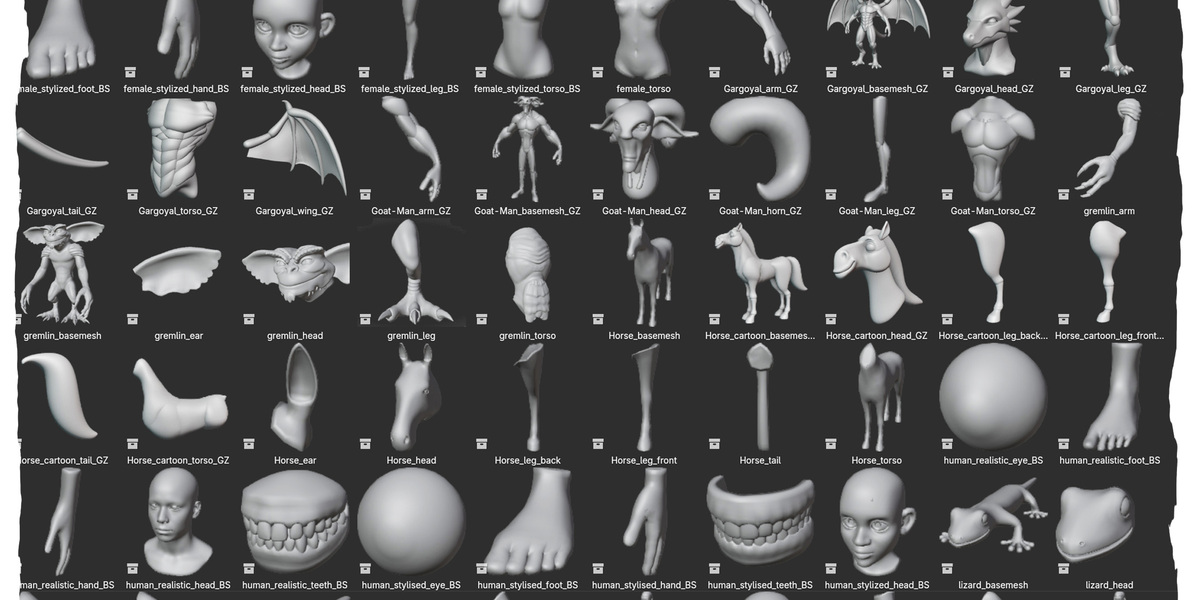 Creature Kitbash - Beastly Bits - Superhive (formerly Blender Market)