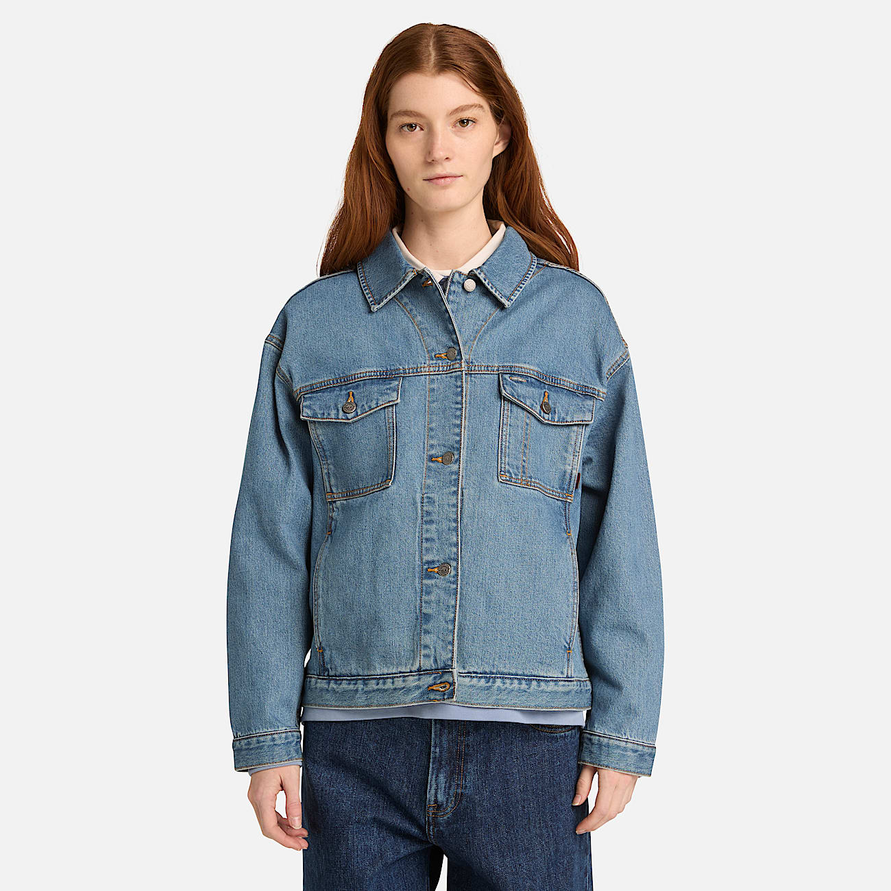 Archive Denim Jacket for Women in Light Blue