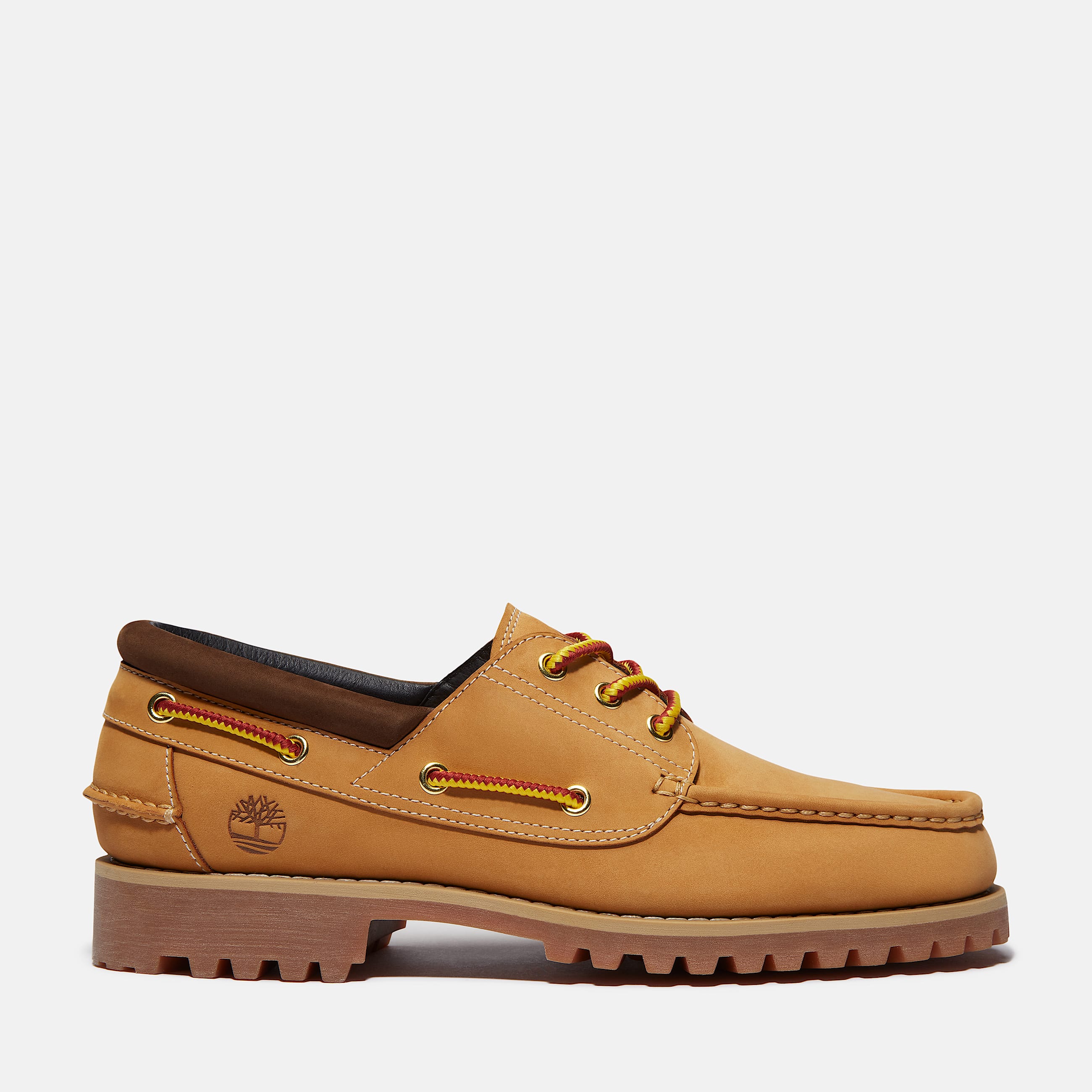 Timberland® Authentic 3-Eye Lug Handsewn Boat Shoe for Men in Yellow