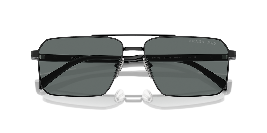 Prada PR A57S XL (61 - 15) with Grey lenses and Black frame