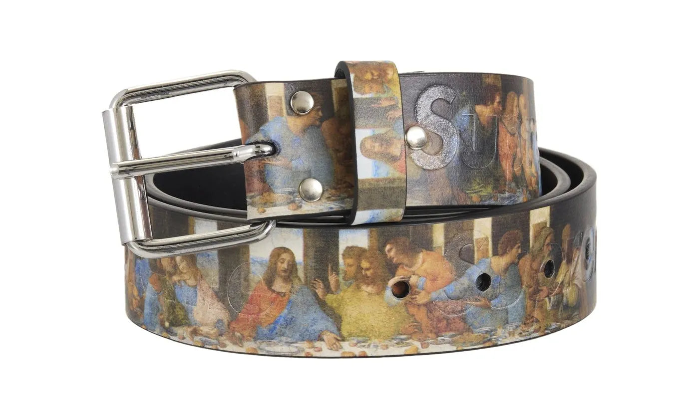 Supreme Last Supper Leather Belt Multicolor - APLUG.PL – APLUG PL