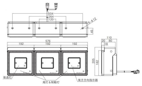 アートフレンドオンラインストア / 【JB】角型 LEDテールランプ 3連 R