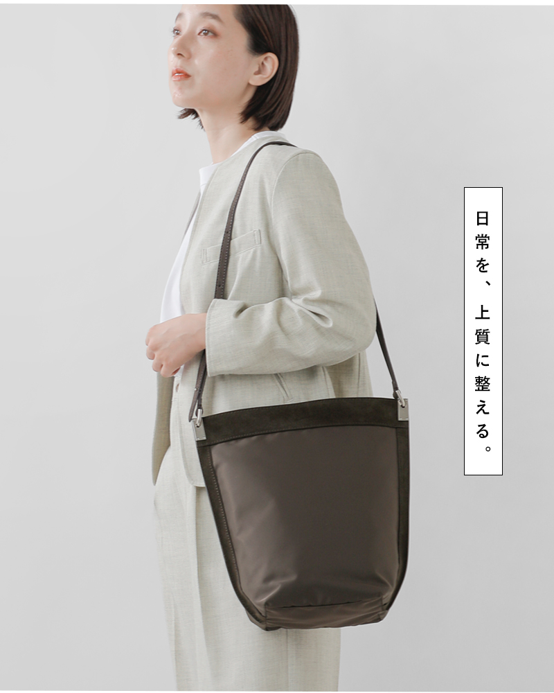 ORSETTO オルセット カウレザー ナイロン2way ショルダー バッグ