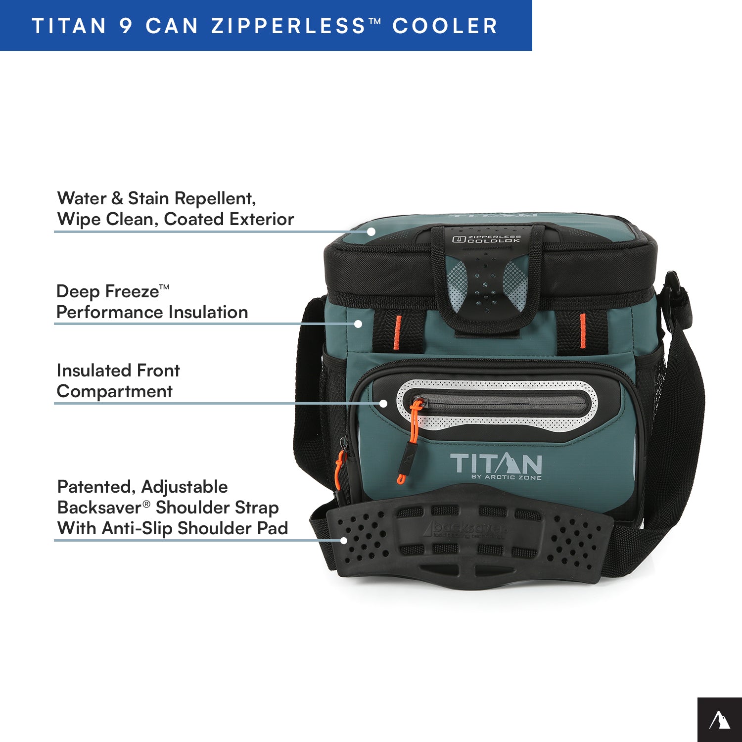 Titan by Arctic Zone™ | 9 Can Zipperless Soft Cooler