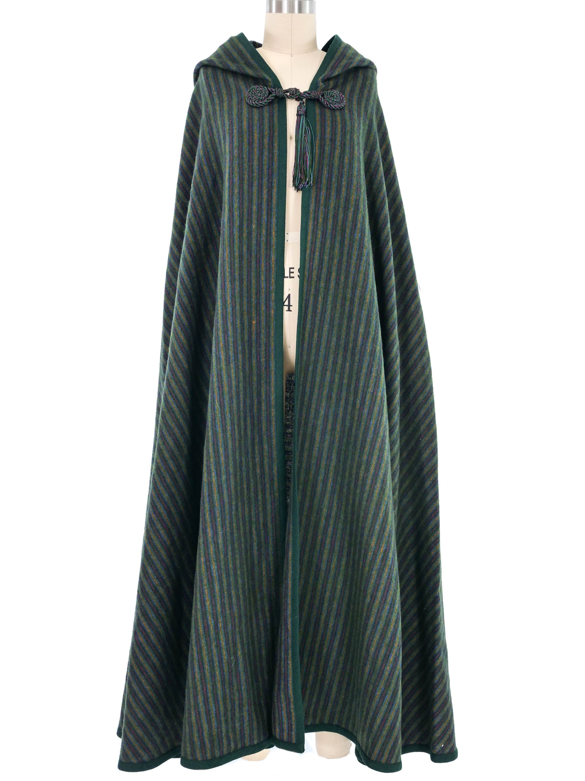1976 Yves Saint Laurent Russian Collection Striped Cape