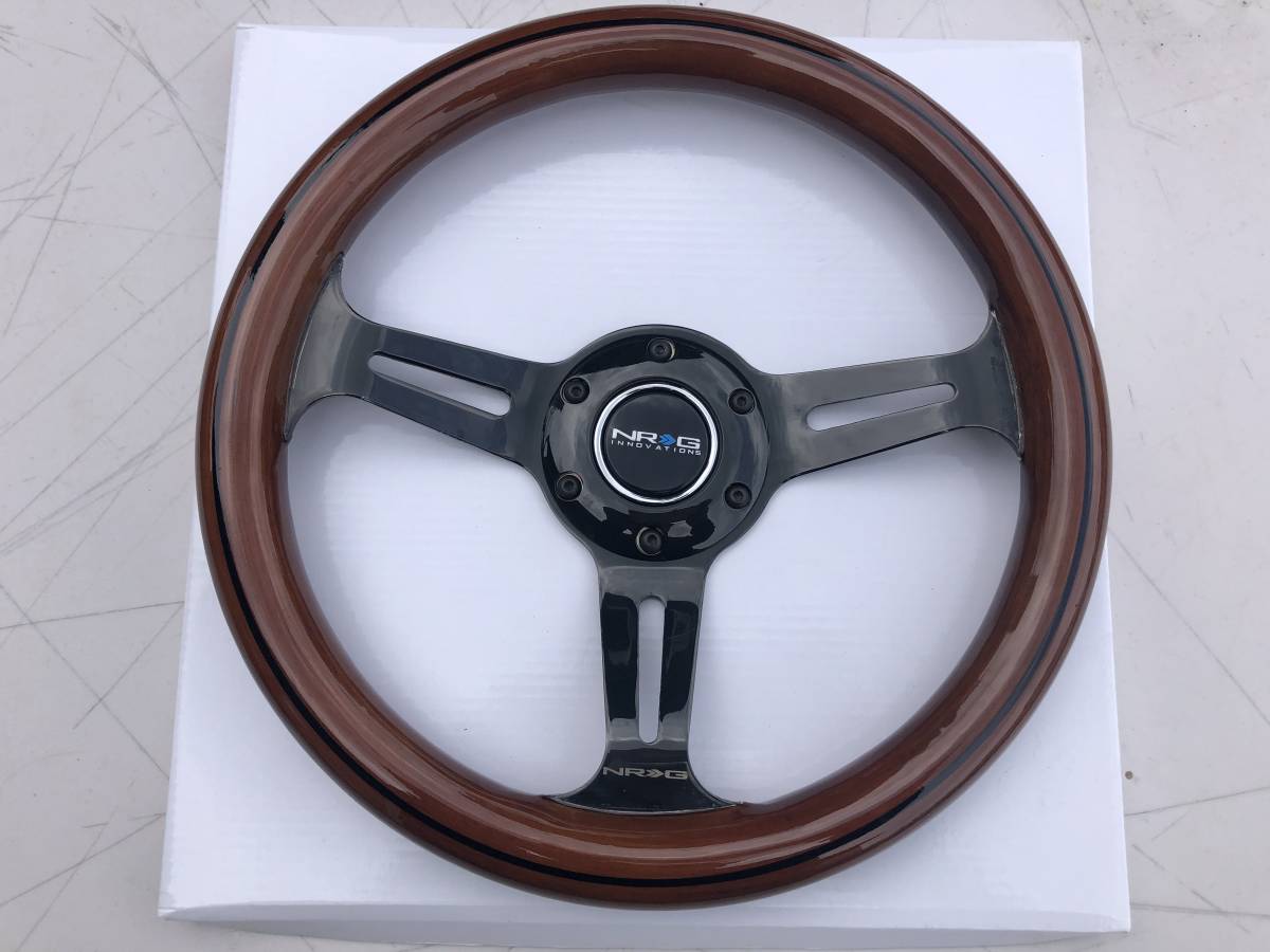 希少 当時物 ウッドハンドル ウッドステアリング 33cm ウッド