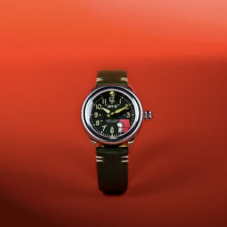 Doghouse Green | Flyboy Airmaster 40 Meca-Quartz Peanuts Snoopy